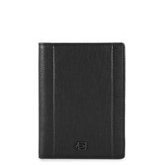 Men’s wallet with coin pocket, credit card facility, flip-out ID windows and RFID anti-fraud