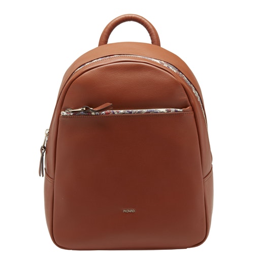 VALENTINA COGNAC cow leather backpack