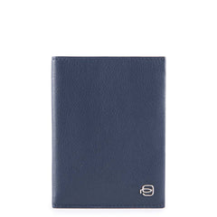 Vertical men’s wallet  with banknote, credit card and document facility